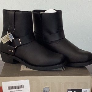 Dingo men’s Rev-up black leather harness boots